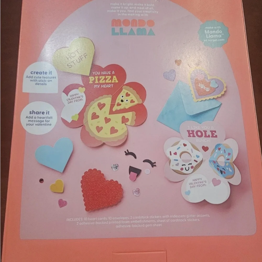 Monday Llama Create Your Own Valentine Cards Kit Brand New